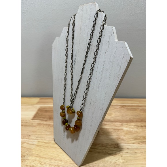 Vintage Agate 18" Necklace and Earrings Set - Picture 9 of 13